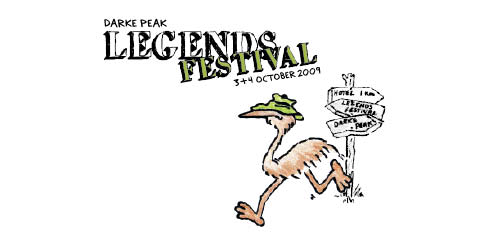 cleve golf club - t-shirt desigdarke peak legends festival logon