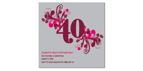 11 - invitation - 40th birthday